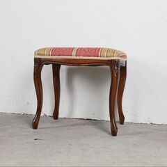 展示品『イタリア製』スツール オットマン チェア 椅子 イス 猫脚 RWcha134の画像