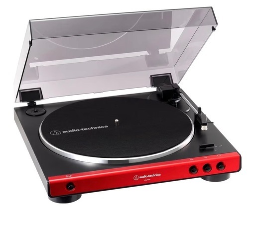 【新品】レコードプレイヤー　フルオートターンテーブル AT-LP60X RD