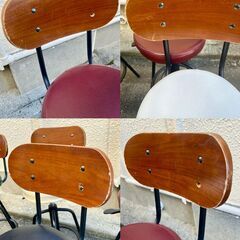 バーチェアー、カウンターチェアー、６脚(６色)セット、大阪よりの画像