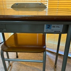 スクールデスク/学習机/学習塾 小学校 中学校/教室/習い事/1人用 デスク の画像