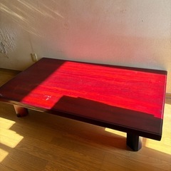 黒檀のローテーブルの画像