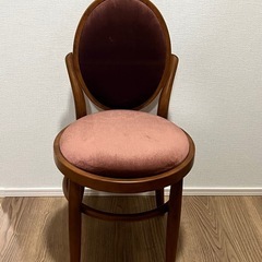 アンティーク調 木製ダイニングチェア 丸背もたれ クラシックチェアの画像