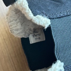 無印良品　キッズ　子供　ブーツ スエード調 裏ボア ブラック 17 18の画像