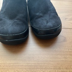 無印良品　キッズ　子供　ブーツ スエード調 裏ボア ブラック 17 18の画像