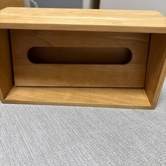 無印良品の木製ティッシュケースの画像