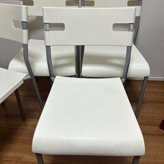 IKEA LAUVER 椅子 ホワイト 4脚セットの画像