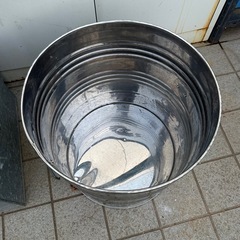 筒形 ステンレス缶 保存容器 古民家 ガーデニング(小)の画像