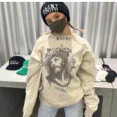 SAINT MICHAEL イエスプリント クルーネックスウェット 薄手 Mサイズの画像