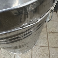  筒形 ステンレス缶 保存容器 古民家 ガーデニング(大)の画像