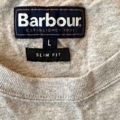 Barbour（バブアー）ロゴTシャツ XL グレーの画像