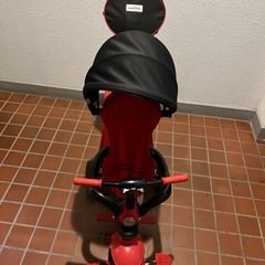 スマートトライク三輪車（シェード、手押し棒付）の画像