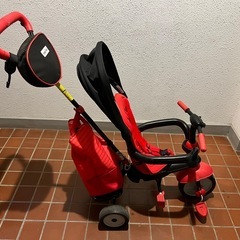 スマートトライク三輪車（シェード、手押し棒付）の画像