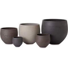 カッソル オーブ 植木鉢 M 11号 ダークブラウンの画像