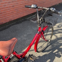 Panasonicシティタイプ電動アシスト自転車レッドの画像