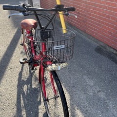Panasonicシティタイプ電動アシスト自転車レッドの画像