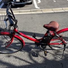 Panasonicシティタイプ電動アシスト自転車レッドの画像