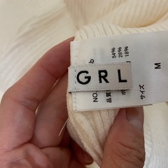 白　リブニットの画像