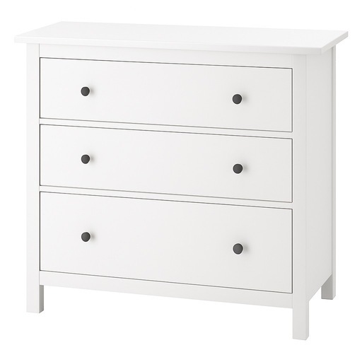 【未使用・組立のみ】IKEA HEMNES（ヘムネス）3段チェスト ホワイト｜定価約7万円・販売終了モデル
