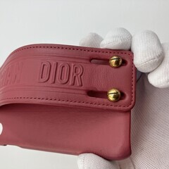Christian Dior ディオール iPhoneケース X XS 赤 レザー ハンドル/ストラップ付 ゴールド金具 イタリア製 正規刻印の画像