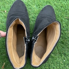 レトロガール ショートブーツ 黒 Lの画像