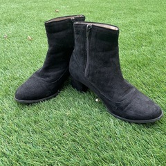 レトロガール ショートブーツ 黒 Lの画像