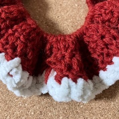 手編みシュシュの画像