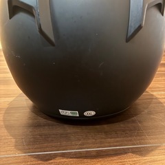 マットブラック　バイクヘルメットの画像