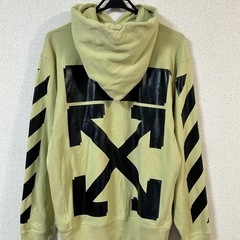 チャンピオン× オフホワイトオリーブグリーン パーカー フード付きの画像