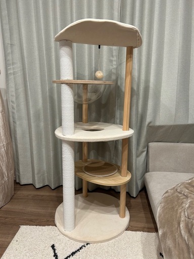 PETEPERA ペテペラ 木製キャットタワー 宇宙船付き