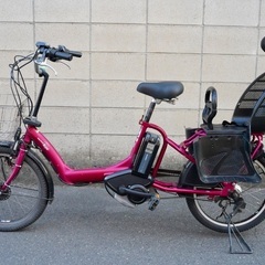 {受付中}🔴⭐️超特価⭐🔴電動自転車 ヤマハ 20インチ 子供乗せ 中古 120701の画像