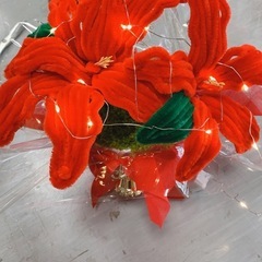 男性の生徒様❣️モールポインセチア🎄作り体験の画像