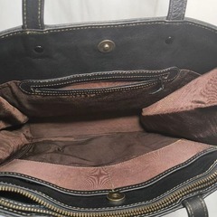 本革 トートバッグ A4可 黒 オーダーメイドの画像