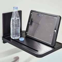 使用は1回のみ 色はホワイト 山崎実業 マグネットバスルーム折り畳み棚 の画像