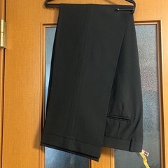 メンズ　ブラックストライプ スラックスの画像