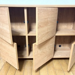 収納棚　キャビネット　木製　ナチュラル木目の画像