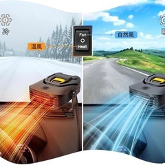 車載ファンヒーター 車用 凍結防止 急速加熱 360°回転 冬対策 車載用の画像