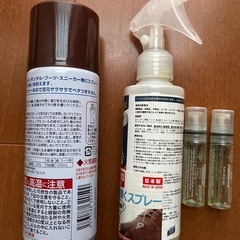 靴の消臭、水を弾くスプレー　まとめての画像