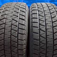 ☆バリ溝 スタッドレスタイヤホイール☆ ランクル等17インチ 7.5J PCD139.7 6穴 ET25 ハブ径約107 ブリジストン ブリザック DM-V3 265/65R17 2019年 4本 SO153の画像