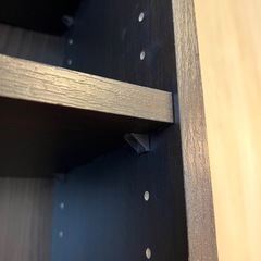 引き出し付き本棚 ダークブラウン（可動棚・下段収納あり）の画像