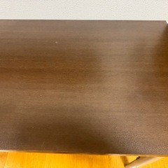 作業机／デスク（ダークブラウン・高さ調整可）の画像