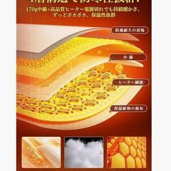 PandaRio 電熱ベスト 3段階温度調節 ヒーター9箇所 Lサイズの画像