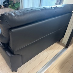 ニトリ　ソファ(ブラック)の画像