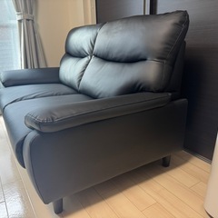 ニトリ　ソファ(ブラック)の画像