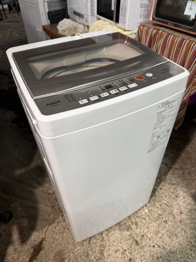 アクア AQW-S6P(W) 全自動洗濯機 6kg ホワイト
