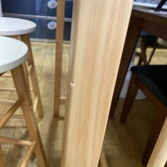 🍀ナチュラル🍀カウンター スツール 3点セット シンプル チェア テーブル No.2744 NH の画像