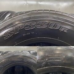 札幌発 引取OK DL SP330K 225/80R17.5 123/122L 17.5インチ トラックタイヤ 夏タイヤ 6本 25年 バリ溝 4t レンジャー ファイター　(STT099)の画像