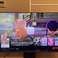 4Kチューナー内蔵 スマートテレビ 43型（テレビスタンドセット）の画像