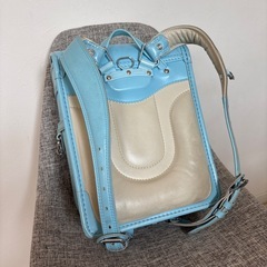 ランドセル 水色 6年間使用の画像