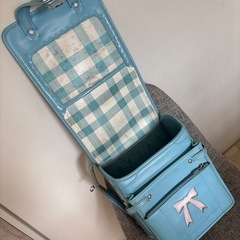 ランドセル 水色 6年間使用の画像
