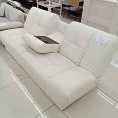 ★リユースのサカイ日立店★HJ8621 NITORI 3人掛けソファ ホワイト H40～74×D71～102×W184 クリーニング済み の画像